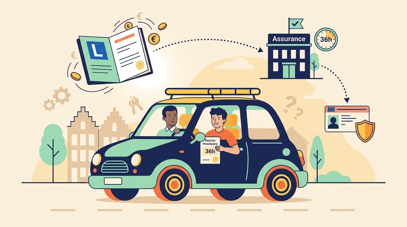 Permis provisoire 36h et assurance auto en Belgique : tout ce qu'il faut savoir